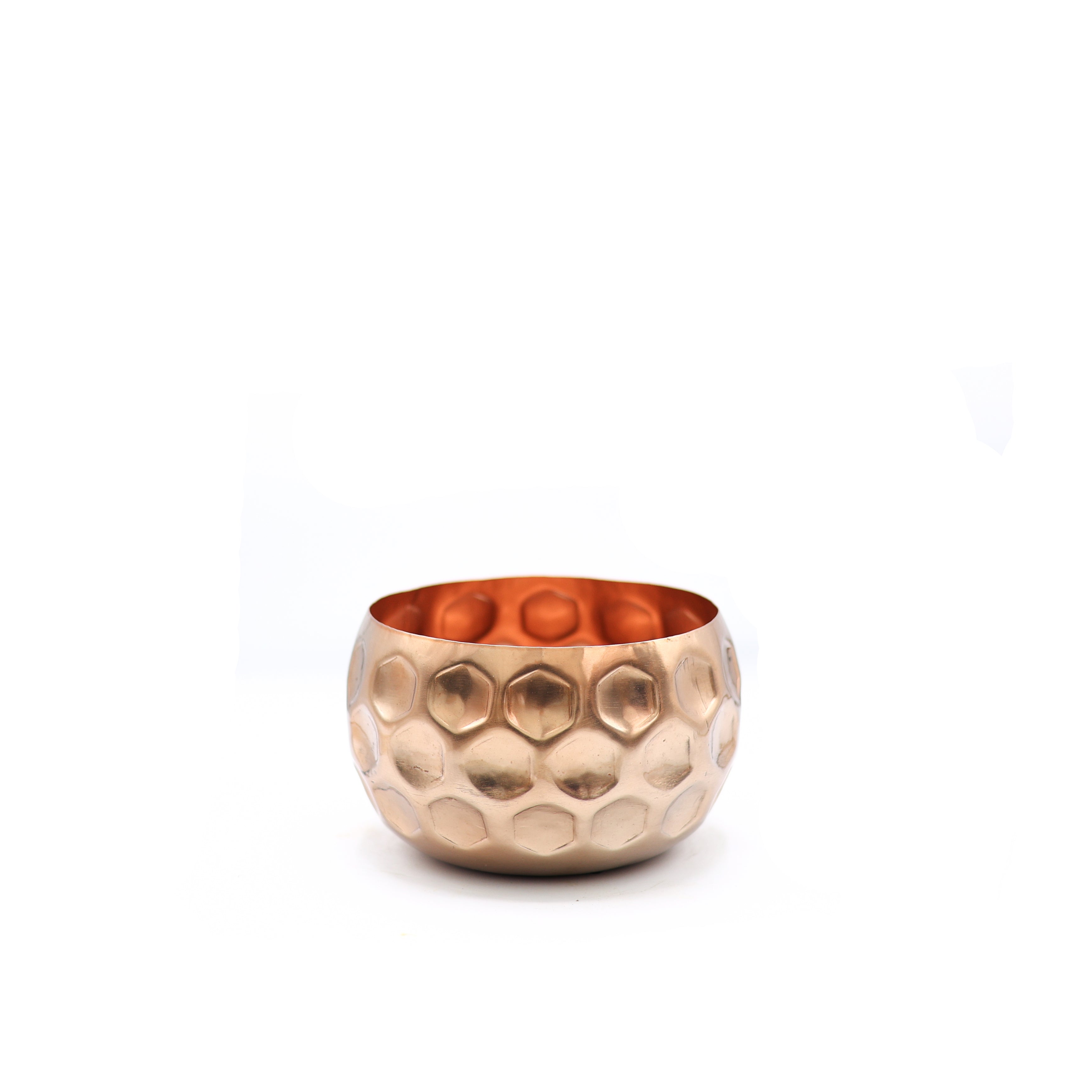 Cuivre Metal Saksı Orta Boy Bronz