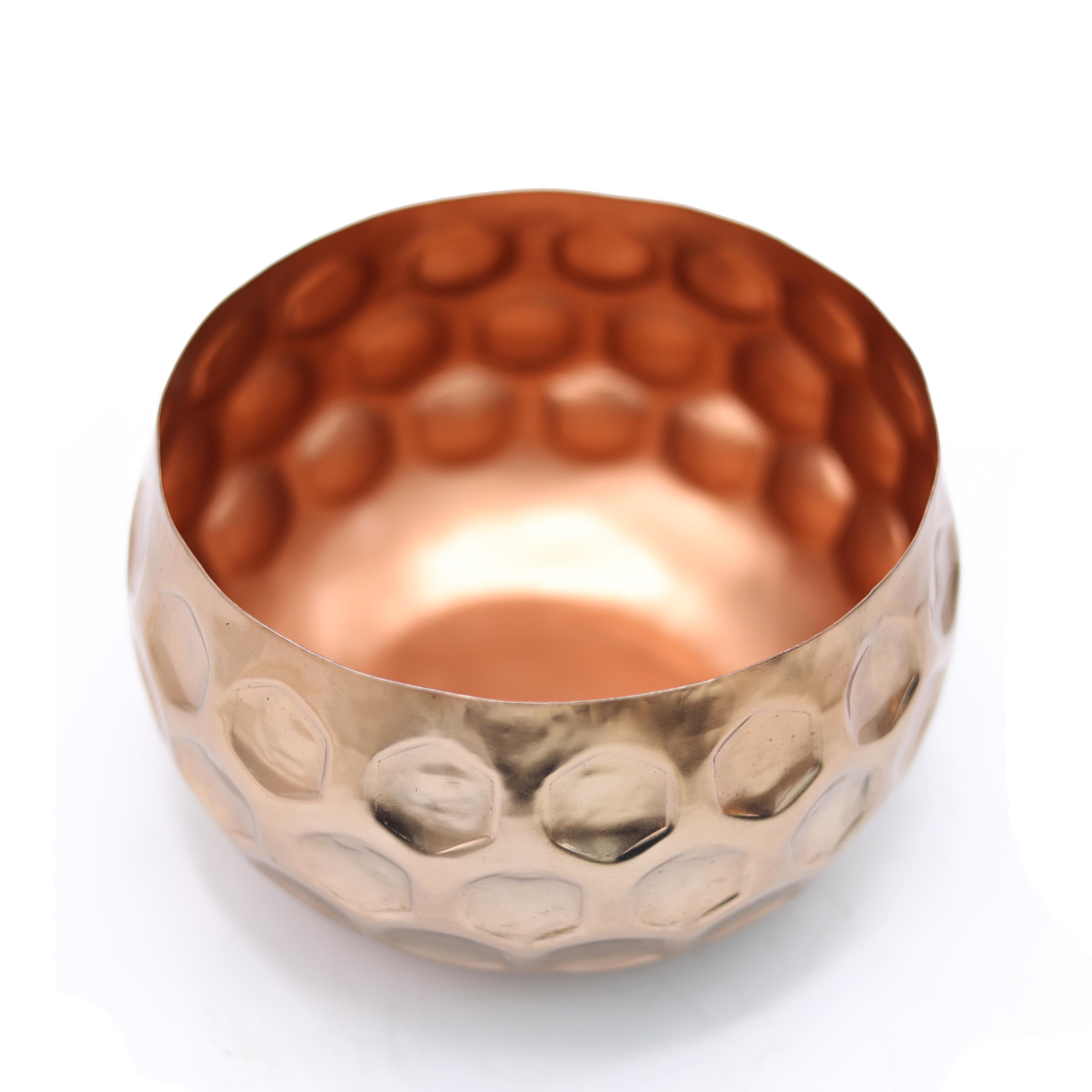 Cuivre Metal Saksı Orta Boy Bronz