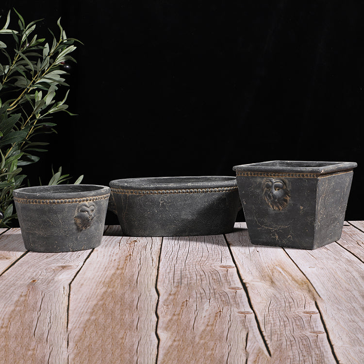 Damano Silindir Saksı Antrasit