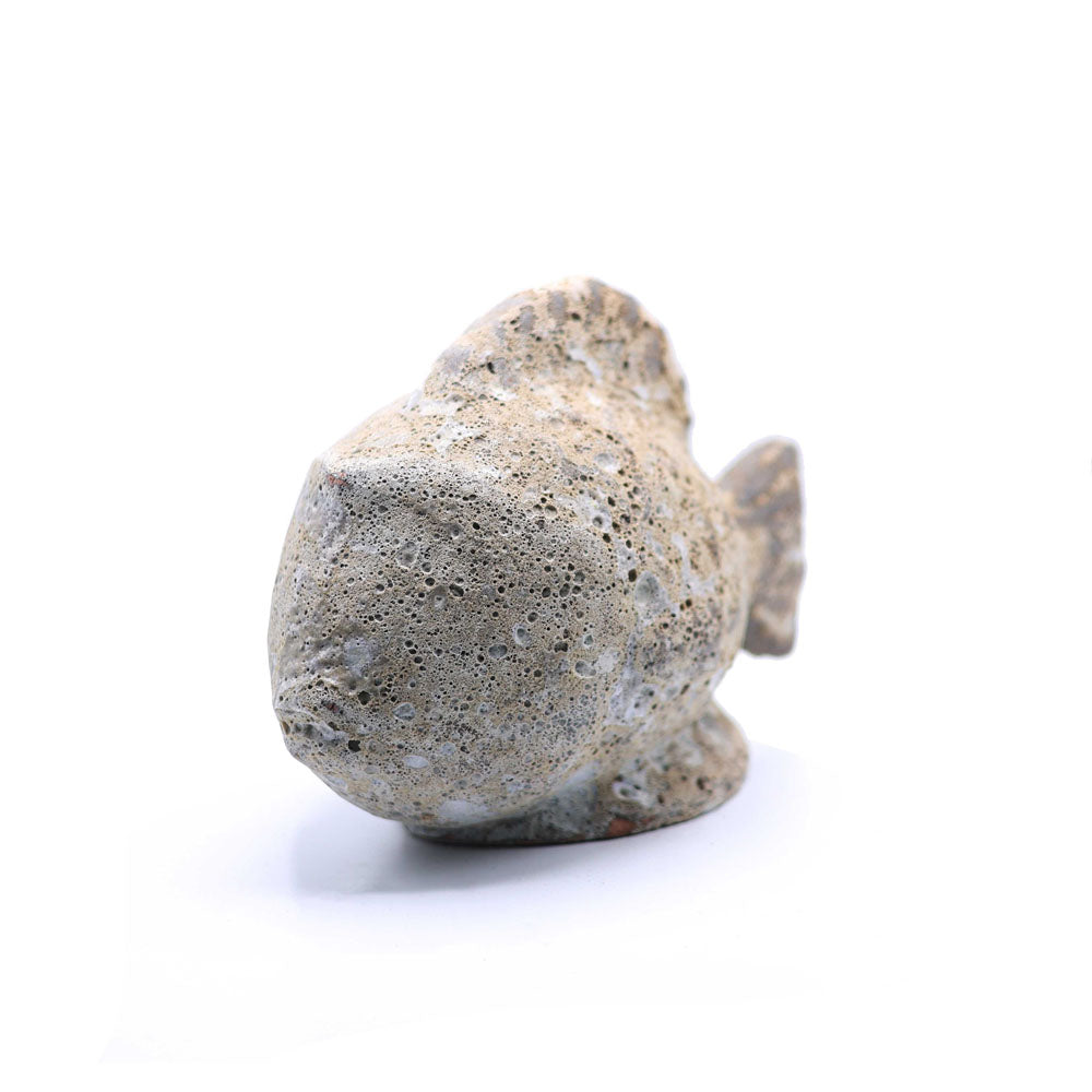 Dekoratif Balık Heykel Büyük Boy Kahverengi