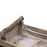 Dikdörtgen İkili Ahşap Kahverengi Kasa