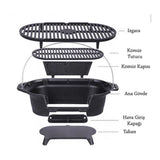 Döküm Kore Barbeküsü Siyah
