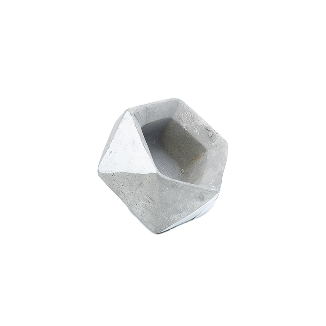 Elmas Beton Saksı 01 Gri