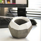 Elmas Beton Saksı 03 Gri