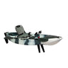 Vicking Kayak 285x83 cm Fox pedallı balıkçı kanosu, gri kamuflaj desenli, koltuklu ve kürekli tek kişilik tasarım.