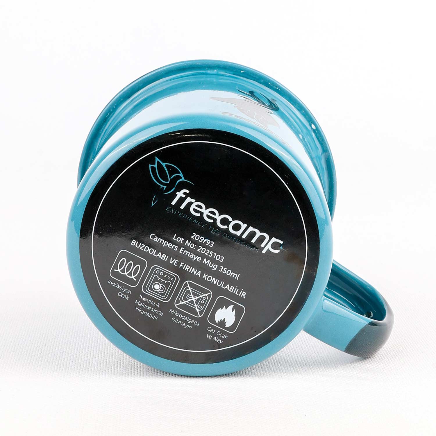 FreeCamp Campers Emaye Mug 350ml-MAVİ