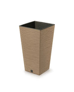 Furu Square ECO Wood Kare Ahşap Katkılı Plastik Saksı 39.5x39.5x75.5 cm 91.5 L natürel ahşap