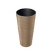 PROSPERPLAST 30x57,5 cm açık kahverengi ahşap dokulu Furu sütun plastik saksı.