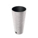 PROSPERPLAST 30x57.5 cm beyaz, yatay çizgili Furu ahşap katkılı sütun plastik saksı.
