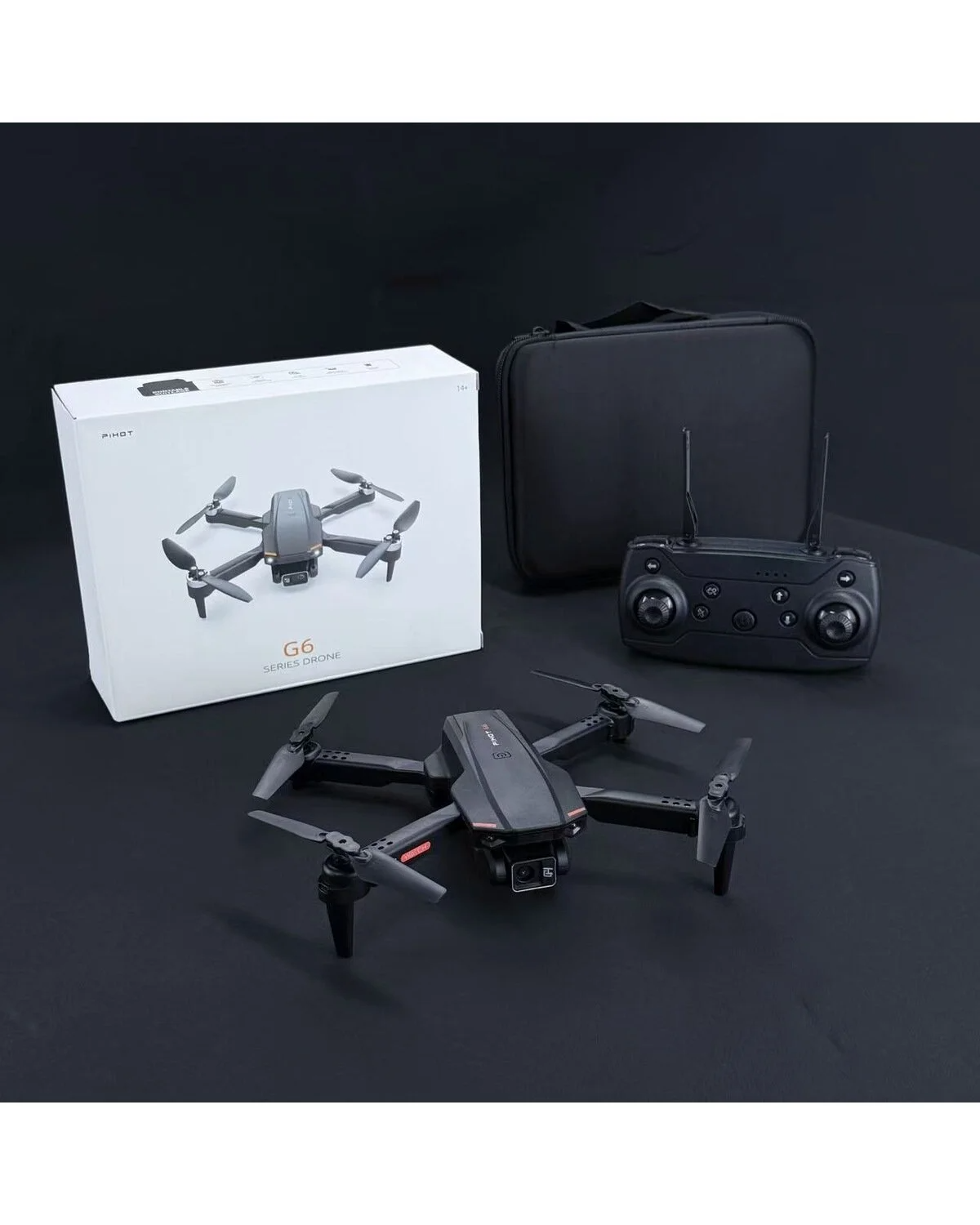 HARVOX G6 katlanabilir 4K çift kameralı GPS drone, 1,2 km menzil ve LED ışıklı gövde