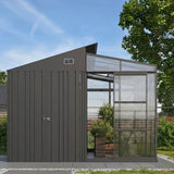 Garden Eden XL Seralı Metal Bahçe Kulübesi