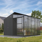 Garden Eden XL Seralı Metal Bahçe Kulübesi