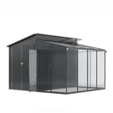 Garden Eden XL Seralı Metal Bahçe Kulübesi