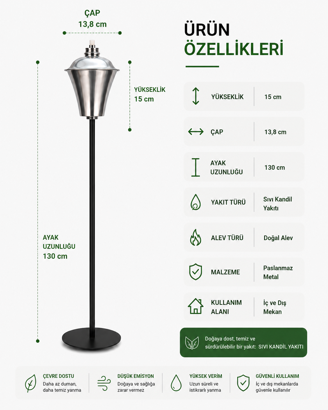 Glow Metal Meşale