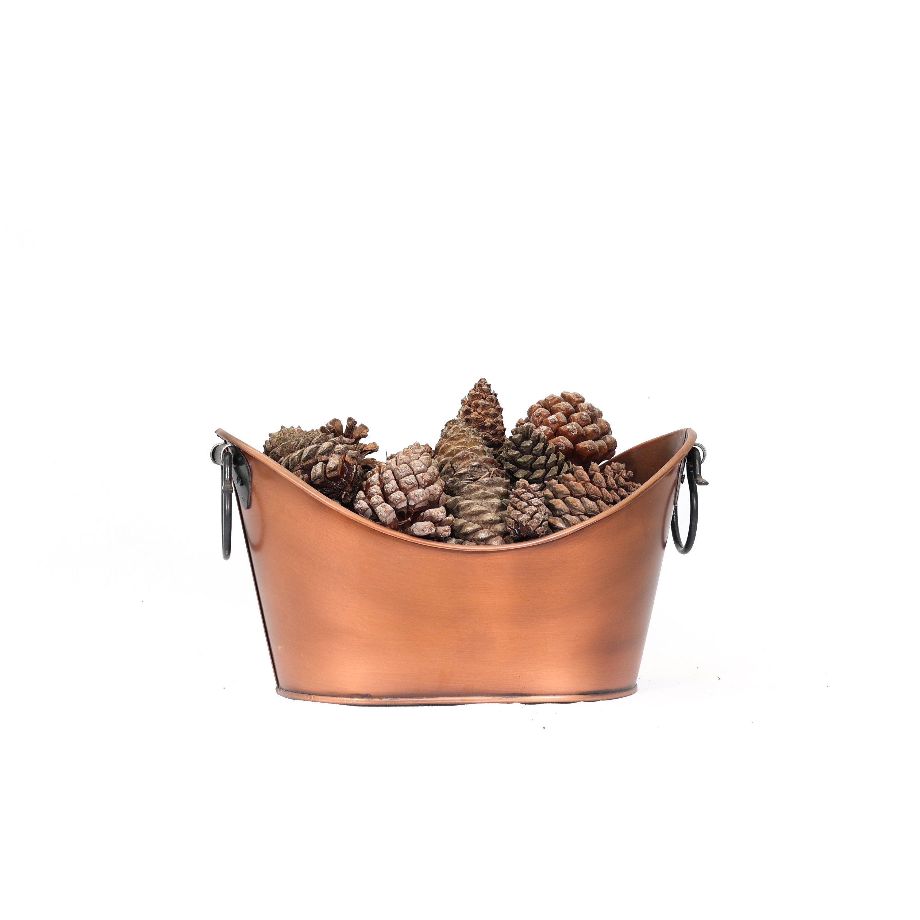 Gondol Bakır Kaplama Sepet Büyük Boy