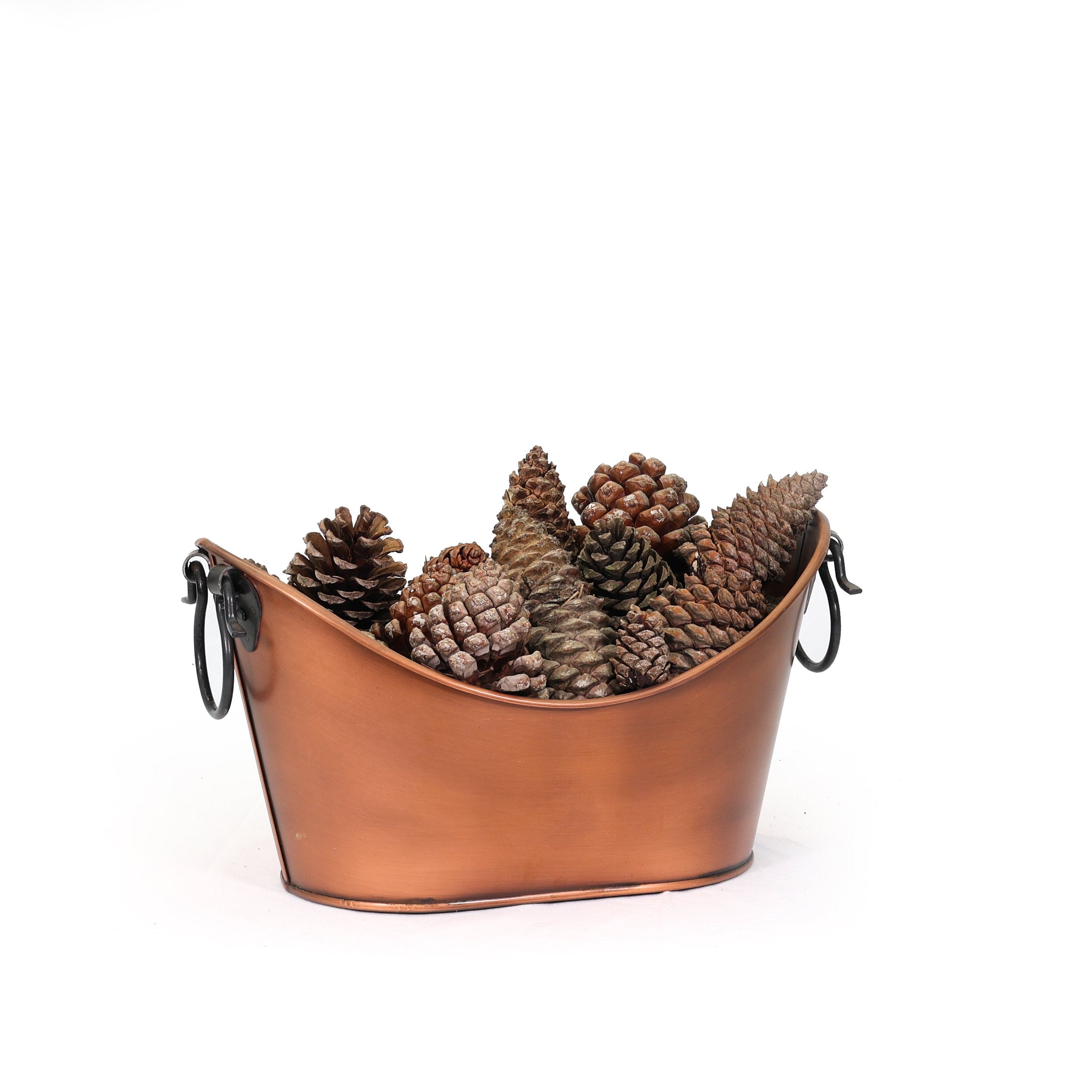 Gondol Bakır Kaplama Sepet Büyük Boy