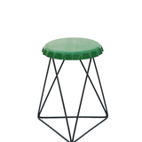 Green Metal Tabure