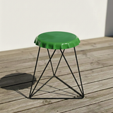 Green Metal Tabure