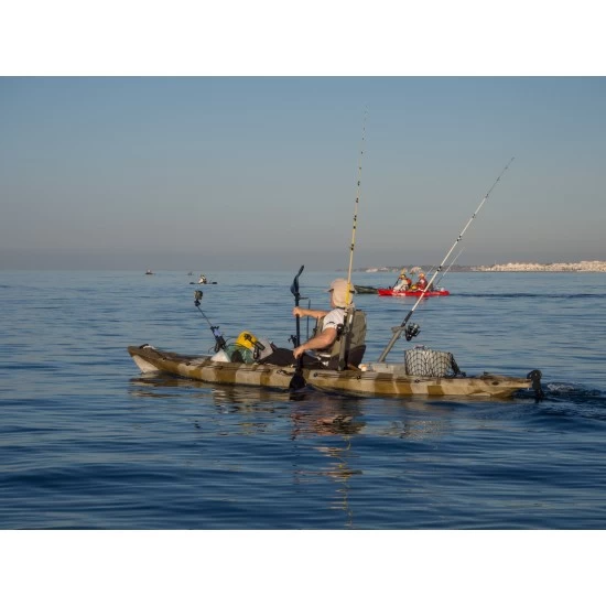 Harman Balıkçı Kanosu Gri-Okyanus Mavisi-Siyah Kamuflaj