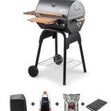 Grillord‑50 Kömürlü Barbekü (1 Adet Döküm Izgaralı) + Hediye Seti (Önlük + Kılıf + 1 Paket Kömür)