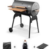 Grillord‑75 Kömürlü Barbekü (1 Adet Döküm Izgaralı) + Hediye Seti (Önlük + Kılıf)