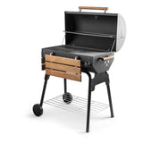 Grillord‑75 Kömürlü Barbekü (2 Adet Döküm Izgaralı) + Hediye Seti (Önlük + Kılıf + 2 Paket Kömür)