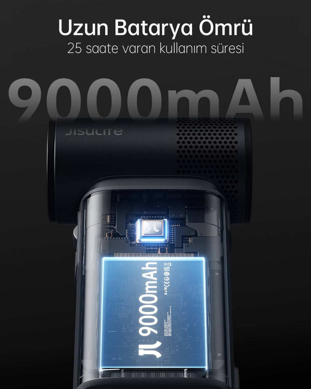 Ultra 2 El Fanı Fener 9000 mAh Gri