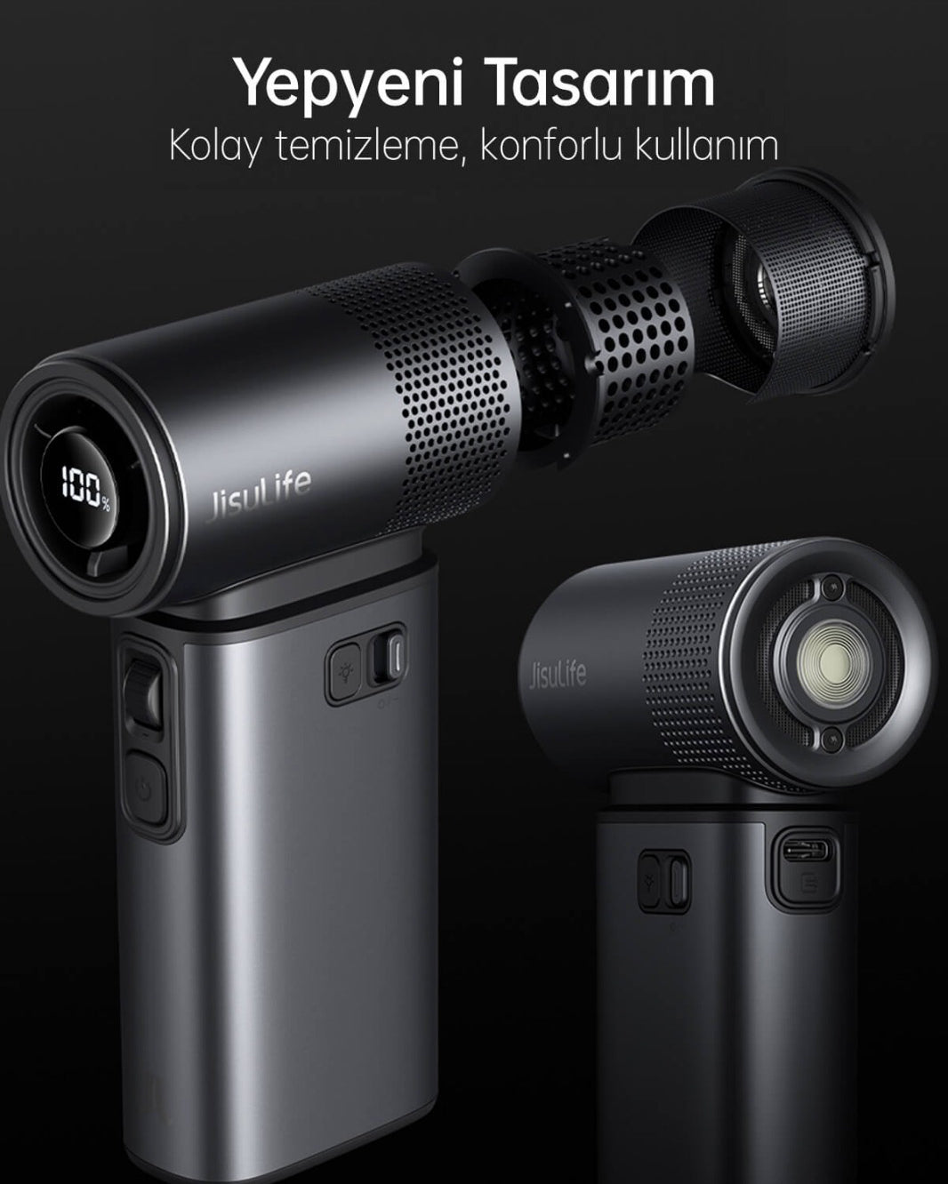 Handheld Fan Ultra 2(9000mAh) Gri El Fanı / Fener