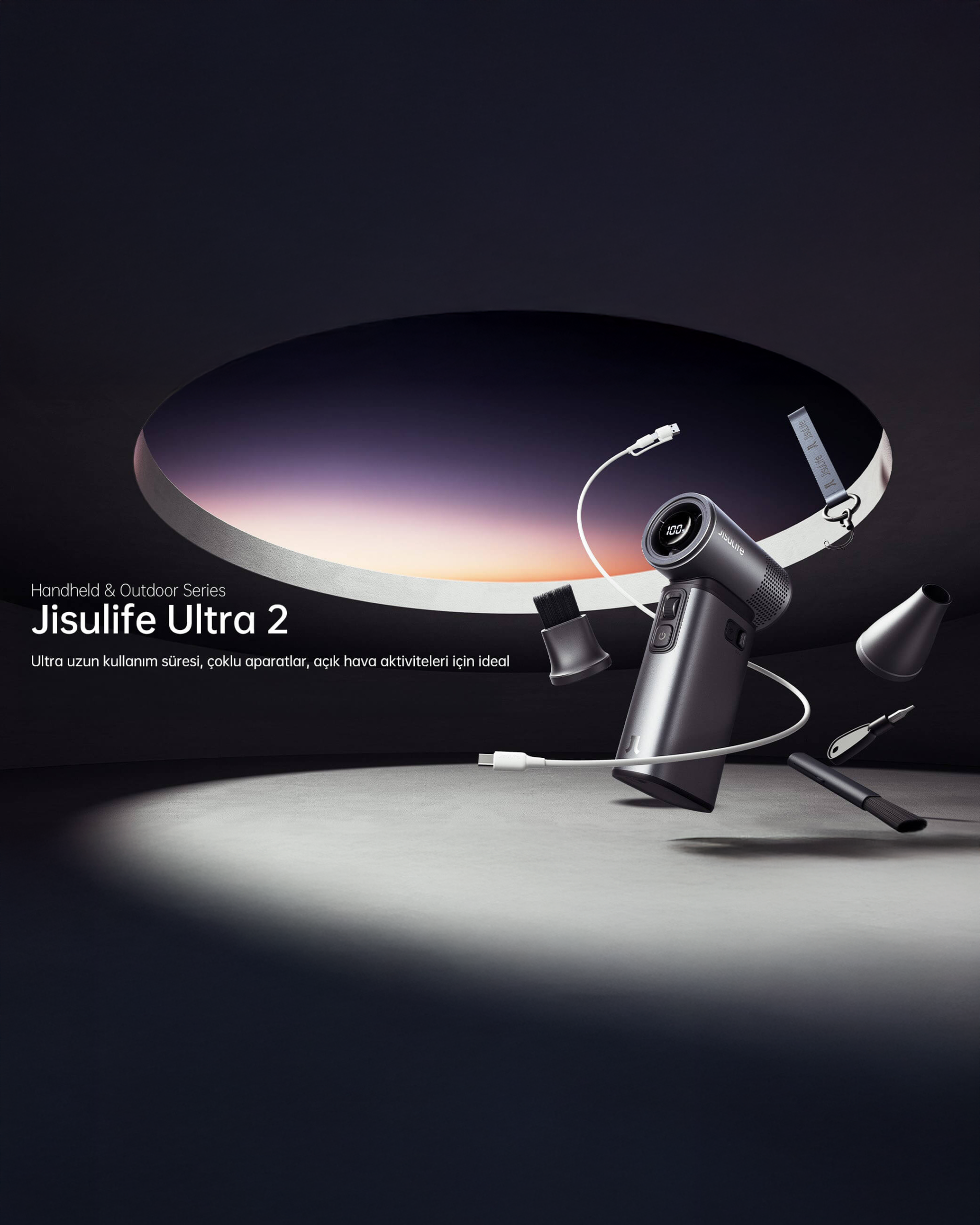 Handheld Fan Ultra 2(9000mAh) Kahverengi El Fanı / Fener