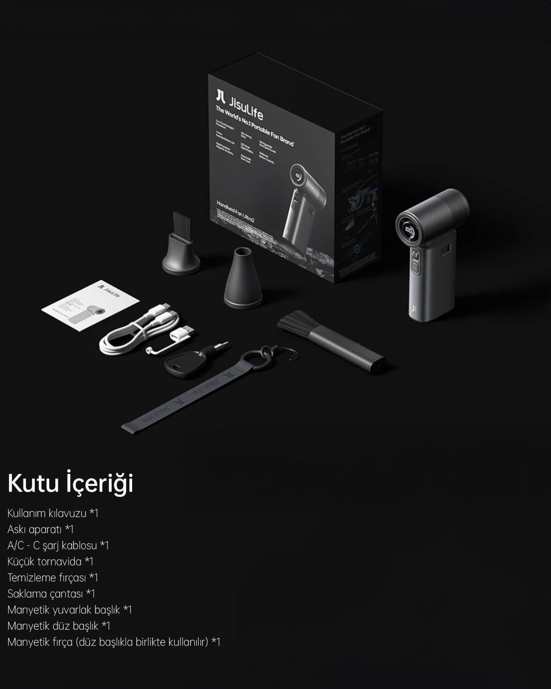 Handheld Fan Ultra 2(9000mAh) Kahverengi El Fanı / Fener