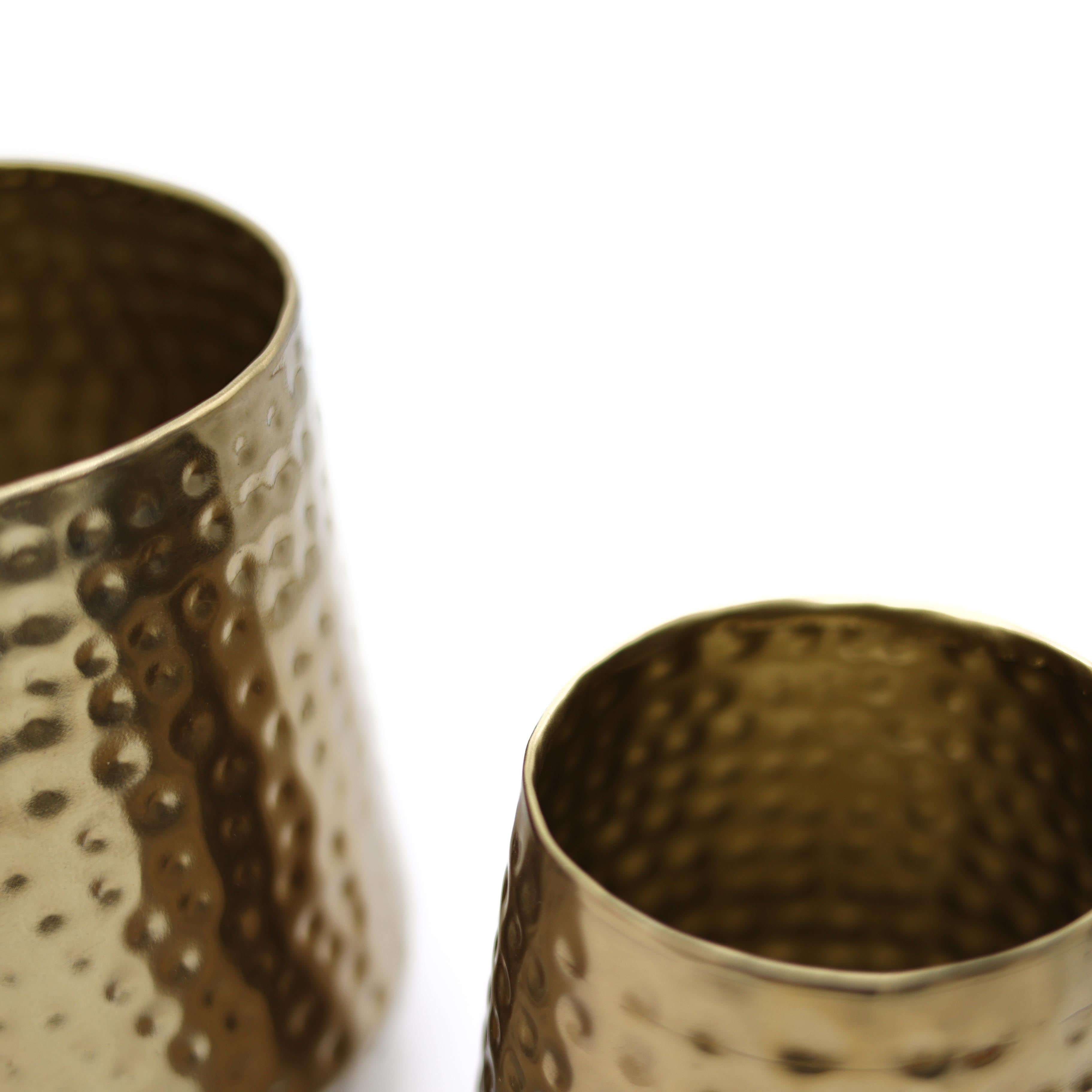 Iason Metal Saksı Gold Büyük Boy