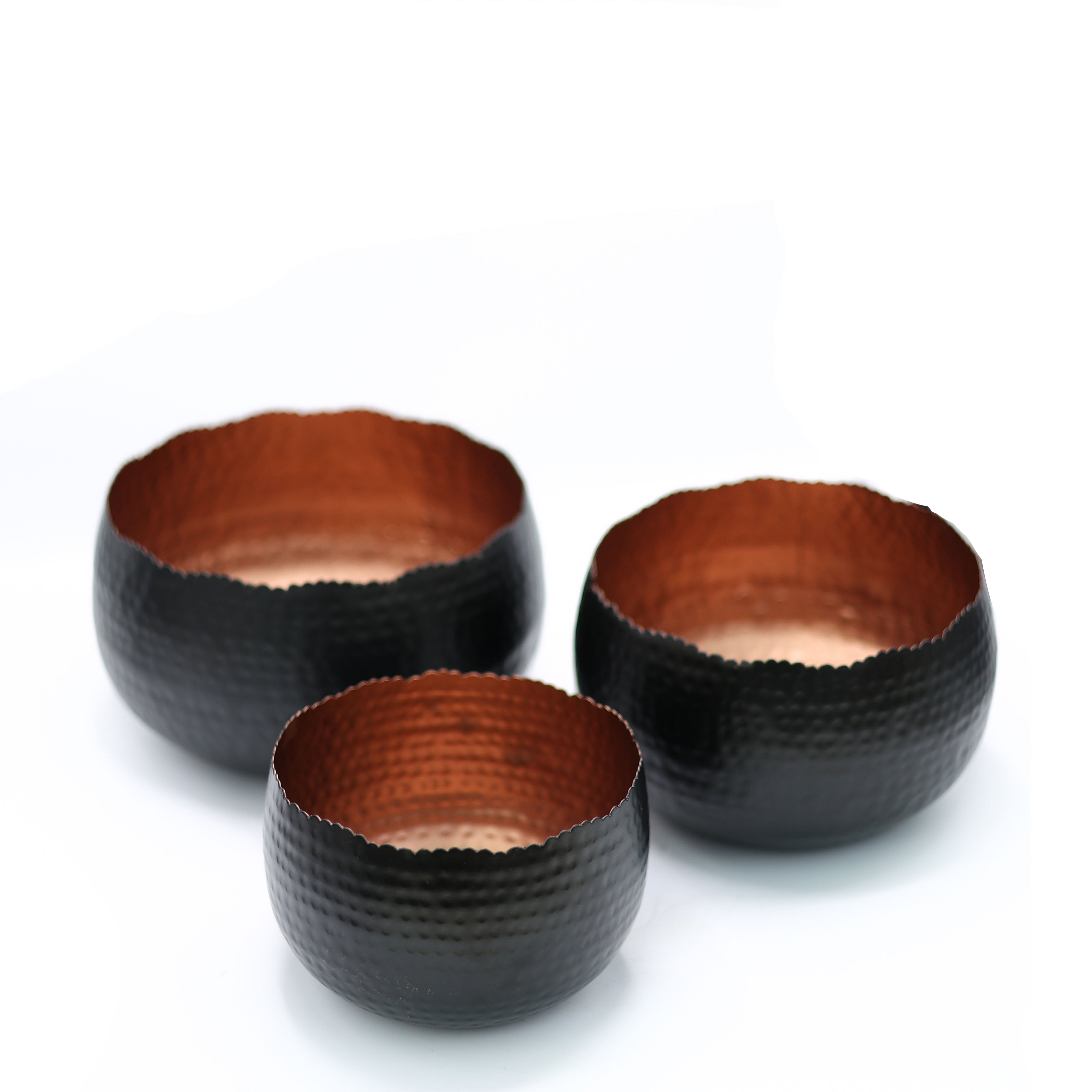 Febris Metal Saksı Küçük Boy Bronz Siyah