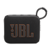 Turuncu logolu ve askı detaylı siyah JBL Go 4 taşınabilir bluetooth hoparlör.