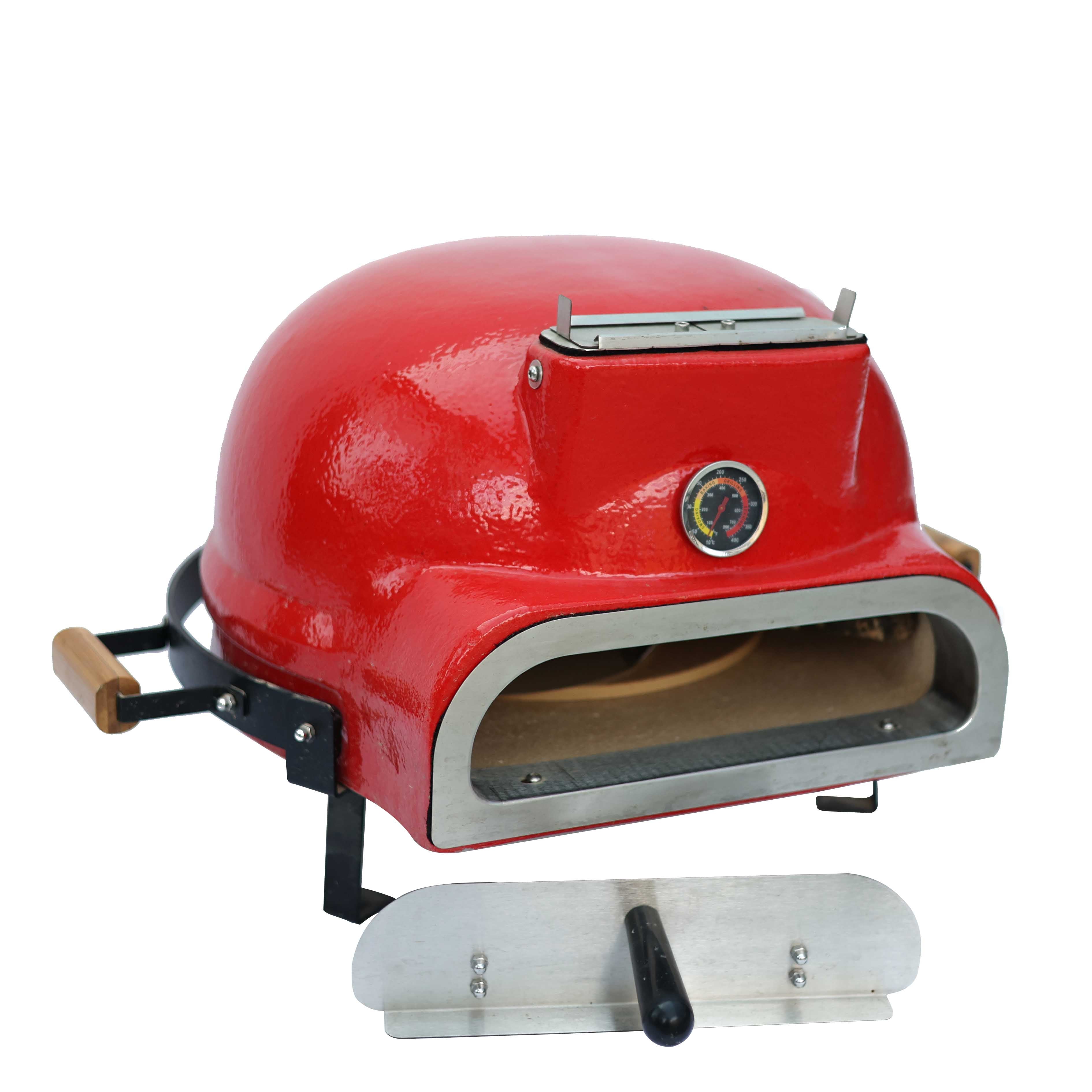 Kamado Pizza Fırını Kırmızı