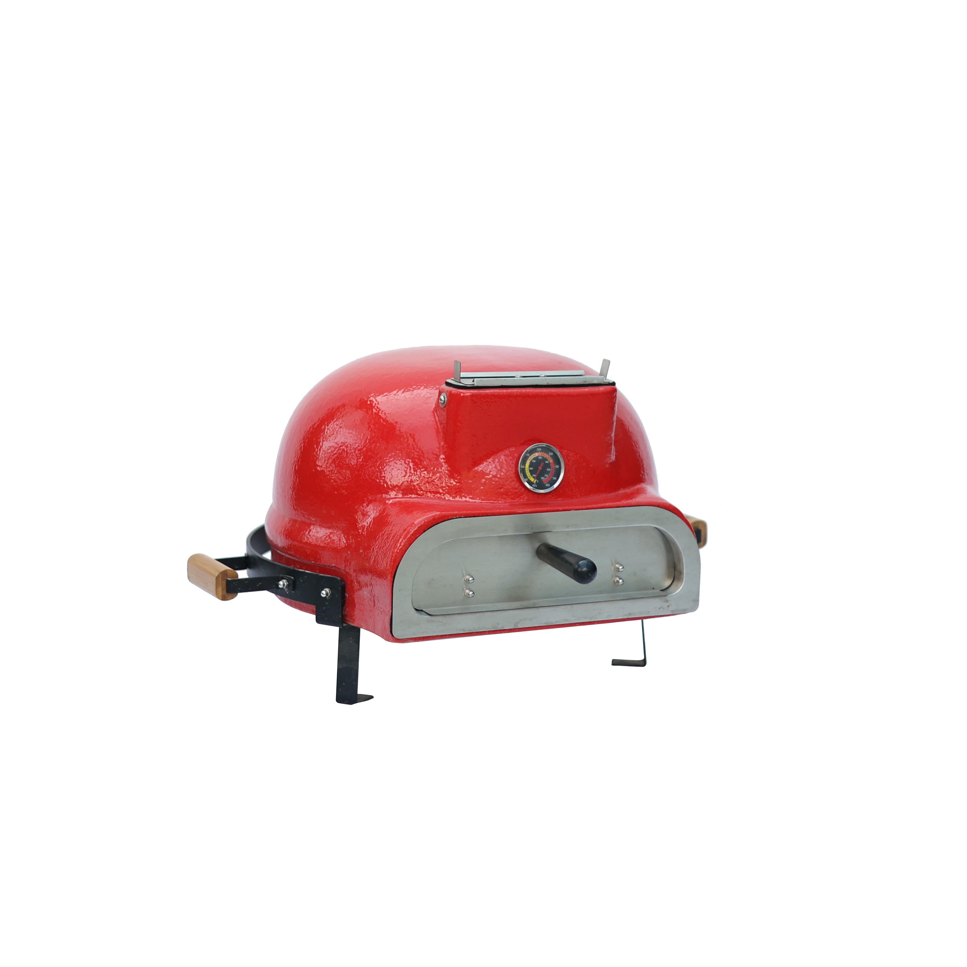 Kamado Pizza Fırını Kırmızı