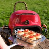 Kamado Pizza Fırını Kırmızı