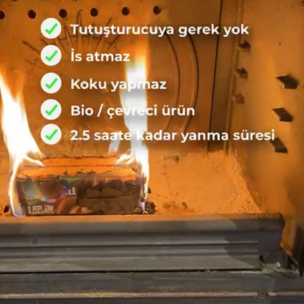 Kaminblock Lüx Şömine Odunu (Tekli)