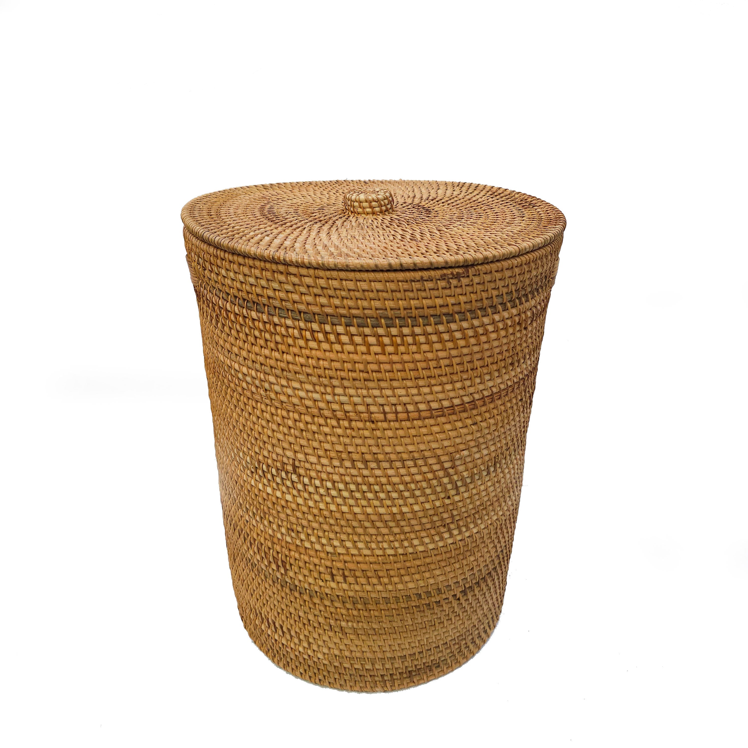 Kapaklı Rattan Sepet Kahverengi