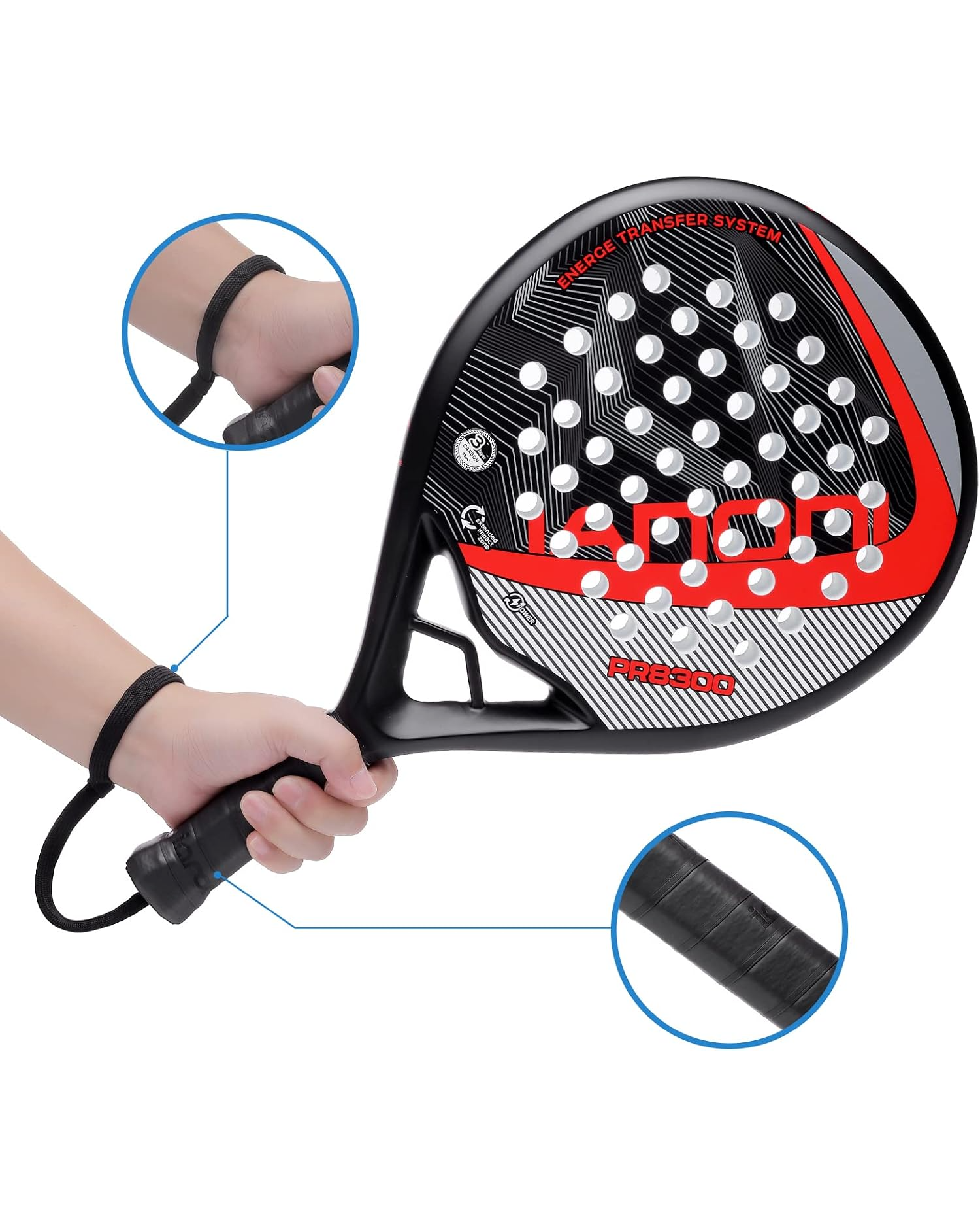Karbon Fiber Padel Raketi – Kırmızı