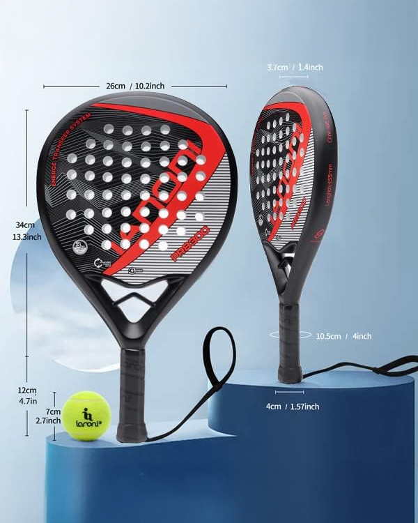 Karbon Fiber Padel Raketi – Kırmızı
