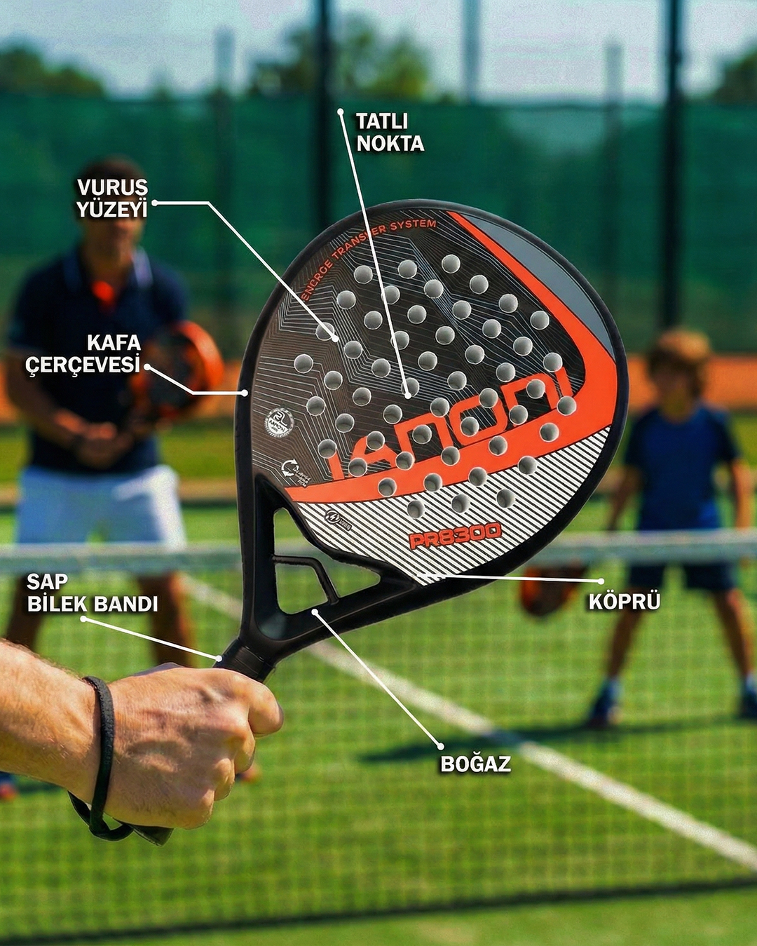 Karbon Fiber Padel Raketi Kırmızı