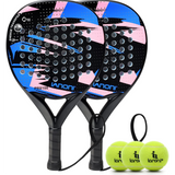 Karbon Fiber Padel Raketi Mavi Pembe