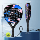 Karbon Fiber Padel Raketi Mavi Pembe