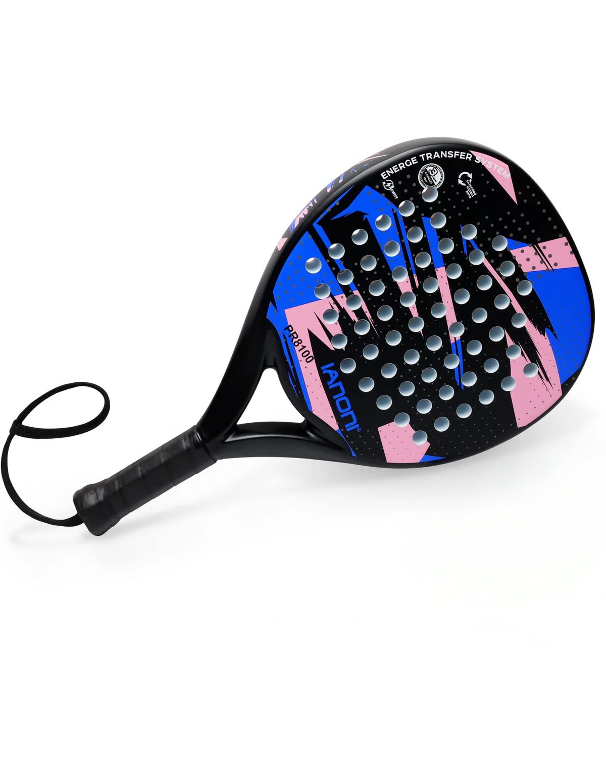 Karbon Fiber Padel Raketi – Mavi-Pembe