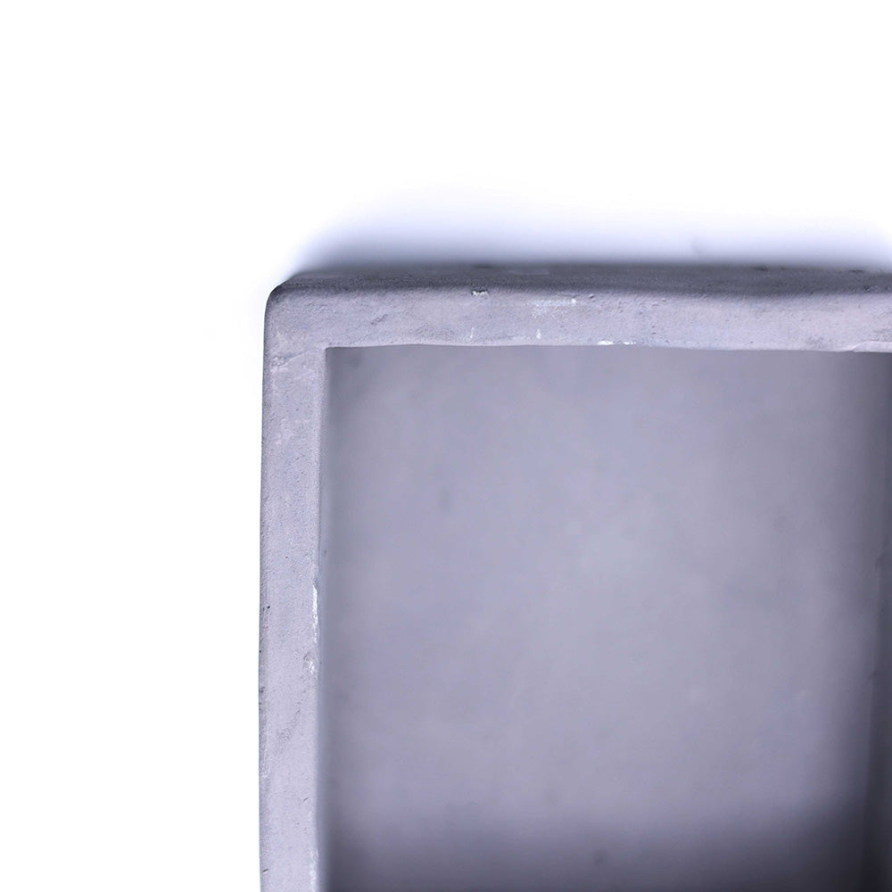 Kare Beton Saksı 10cm Gri