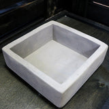 Kare Beton Saksı 10 Cm Gri