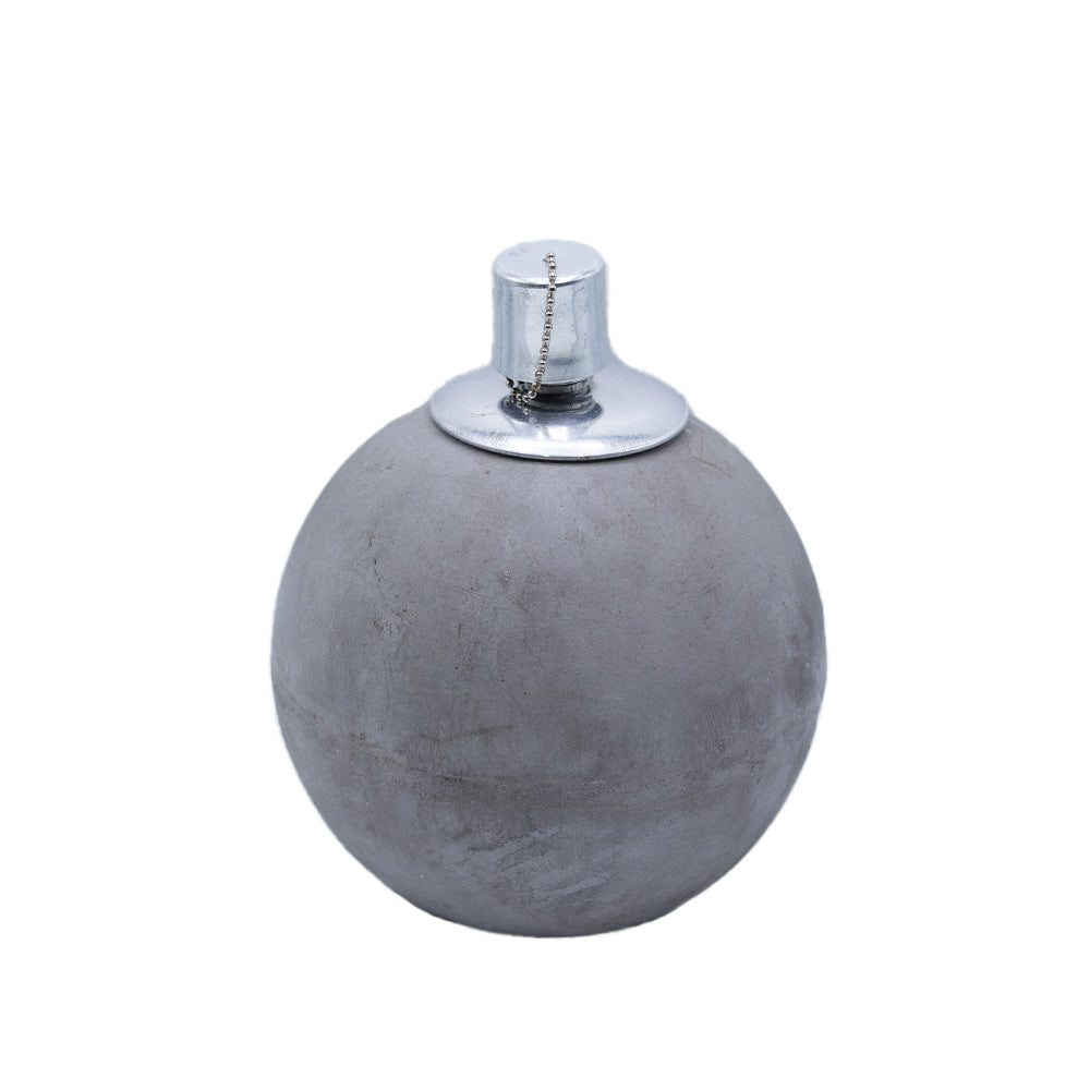Küçük Beton Yuvarlak Mumluk Gri