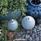 Beton Yuvarlak Mumluk Küçük Boy Gri