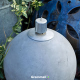 Beton Yuvarlak Mumluk Küçük Boy Gri