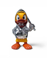 Ducky Duck küçük gümüş dekoratif ördek biblo 21x23x37 cm, kapüşonlu reçine pop art figür